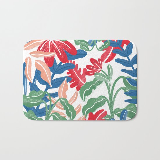 Tropical Vibes Pattern Bath Mat