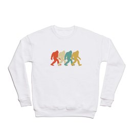 Bigfoot Silhouette Retro Pop Art Sasquatch Graphic Crewneck Sweatshirt