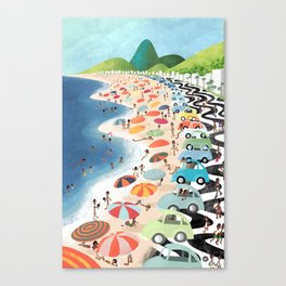 Fuscas em Copacabana Canvas Print