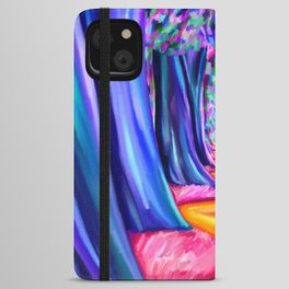 Psychedelic Trippy Tree Forest Path iPhone Wallet Case