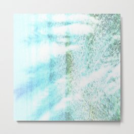 shimmering in ocean blue and sea green Metal Print