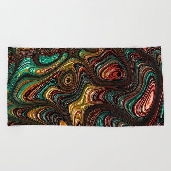 Trippy Fractal Beach Towel