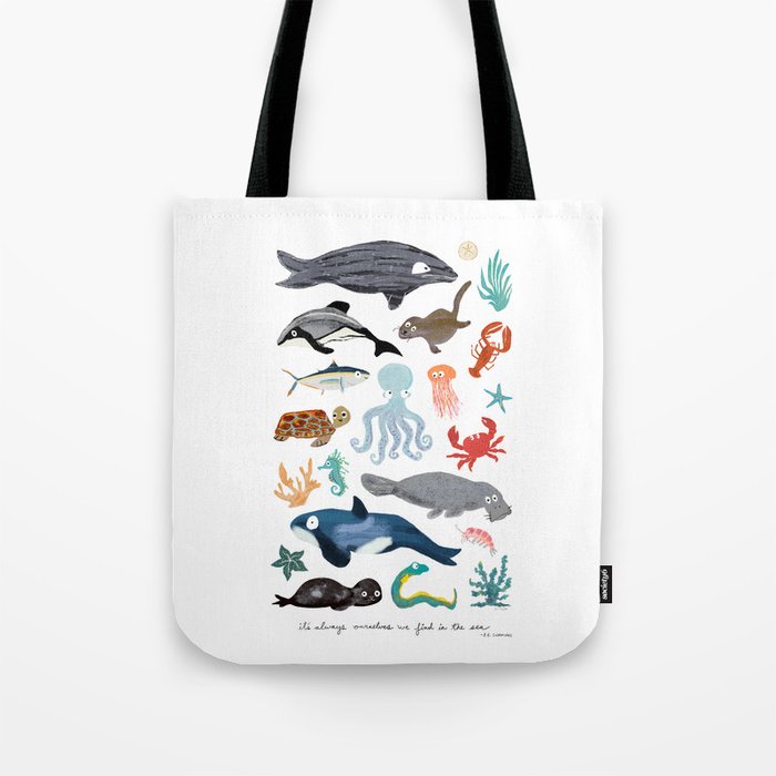 Sea Change: Ocean Animals Tote Bag