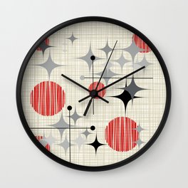 Starbursts and Globes 2 Wall Clock