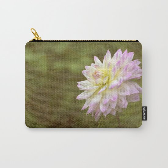 White Purple Dahlia Carry-All Pouch