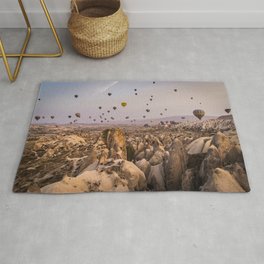 Flight above the mountains Rug