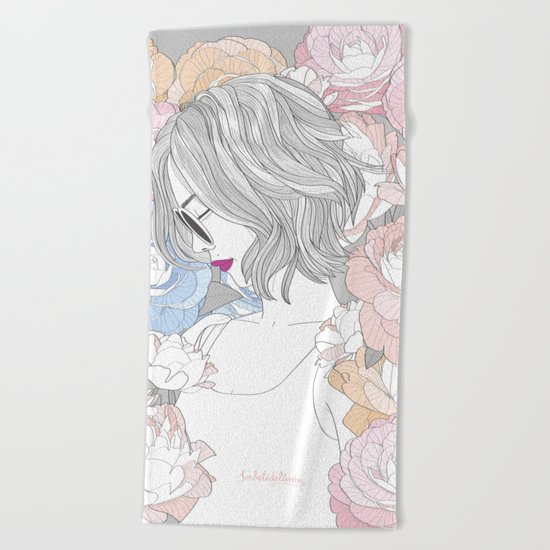 PEONIES2 Beach Towel