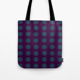 Turquoise Flowers Tote Bag