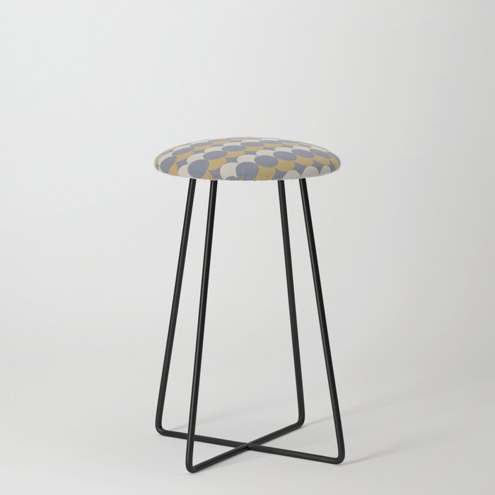 Retro Circular Pattern XXVI Counter Stool