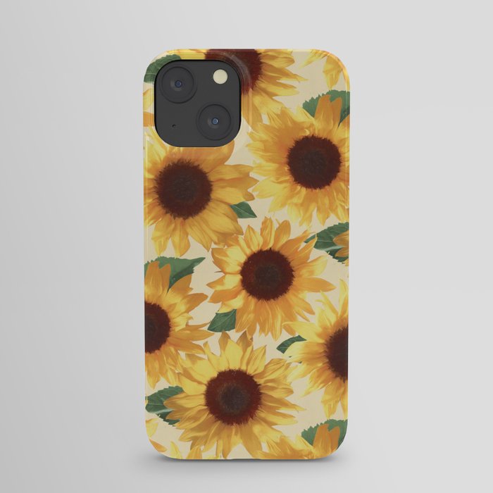 Happy Yellow Sunflowers iPhone Case