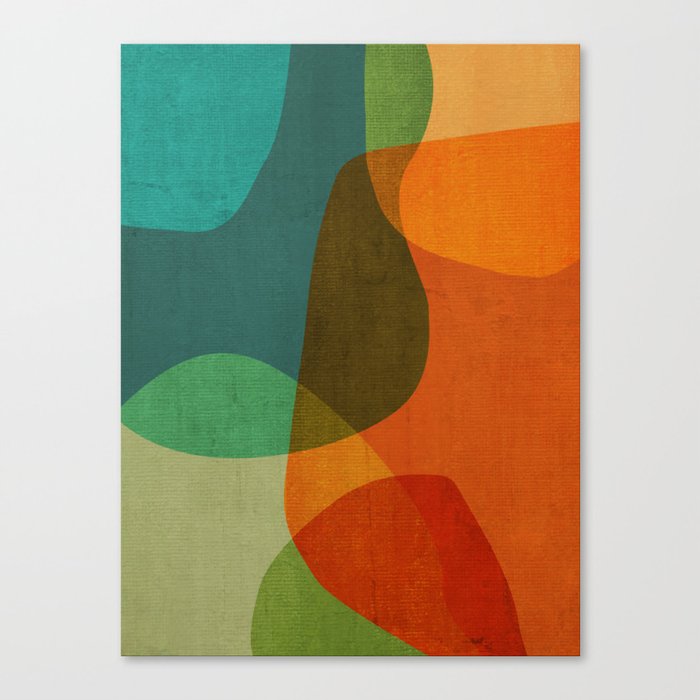 MidCentury Modern Digital Art Canvas Print by EmcDesignLab Society6