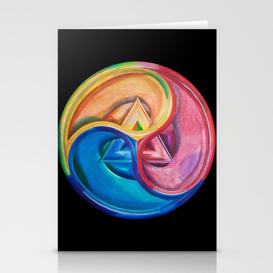 Primary triangle Stationery Cards