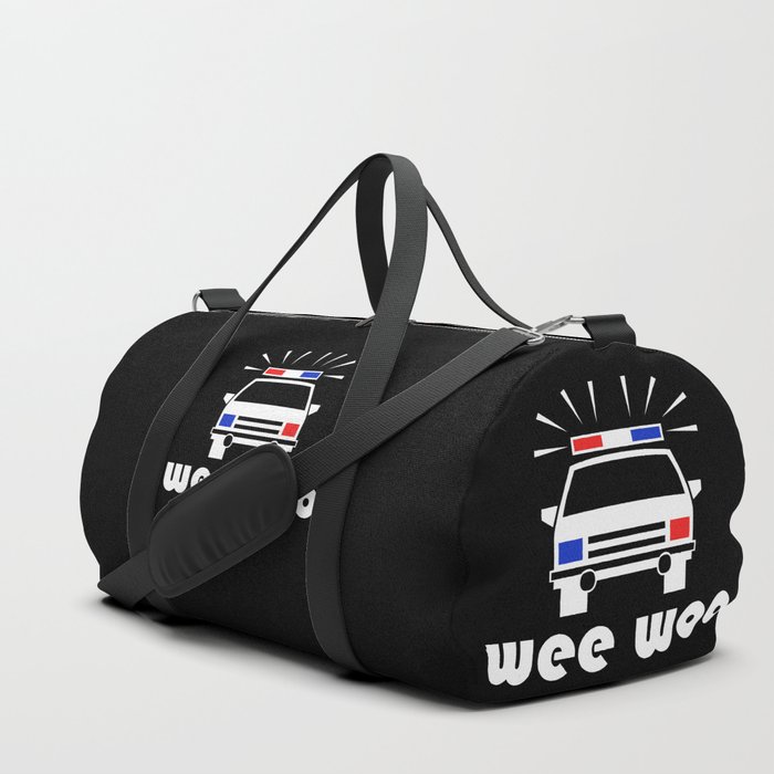 Police Car Wee Woo Duffle Bag By Bitobots Society6 Police Car Wee Woo Duffle Bag