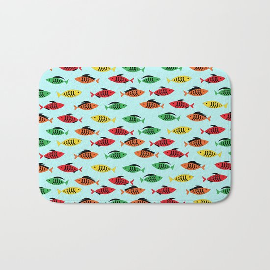 fish pattern Bath Mat