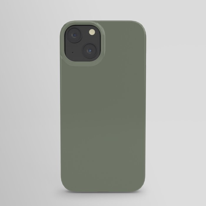 Mellow Earth Green Solid Color Pairs Magnolia Paints Olive Grove JG-09 All One Shade Hue Colour iPhone Case