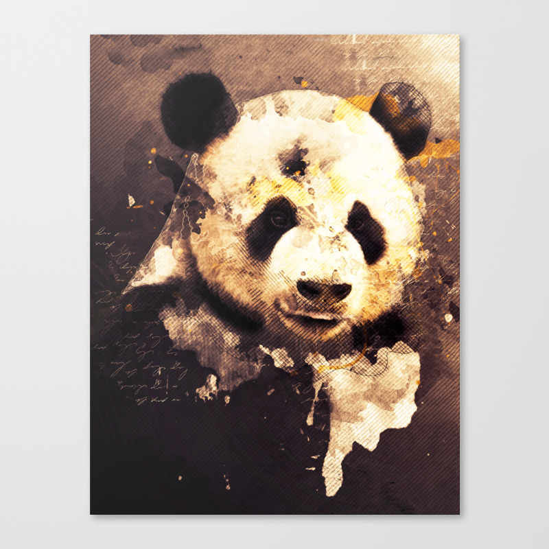 Panda Painting Abstract Art Bears Black And White Animals