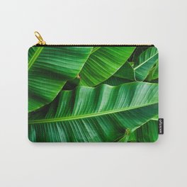 Green Design Carry-All Pouch | Tropical, Photo, Banana, Plant, Botanical, Spring, Palm, Summer, Split, Leaves 