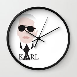 Karl Lagerfeld Wall Clock | Vector, Pop Art, Illustration, People 