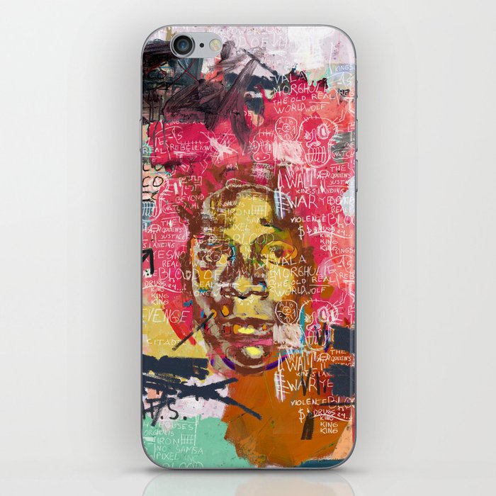 Jean Michel Basquiat Portrait Iphone Skin By Pinkpankpunk Society6