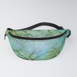 Sky dreams Fanny Pack | Green, Fantastic, Vintage, Forest, Nature, Space, Photo, Stars 