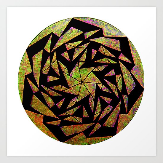 Psychedelic Pinwheel Art Print