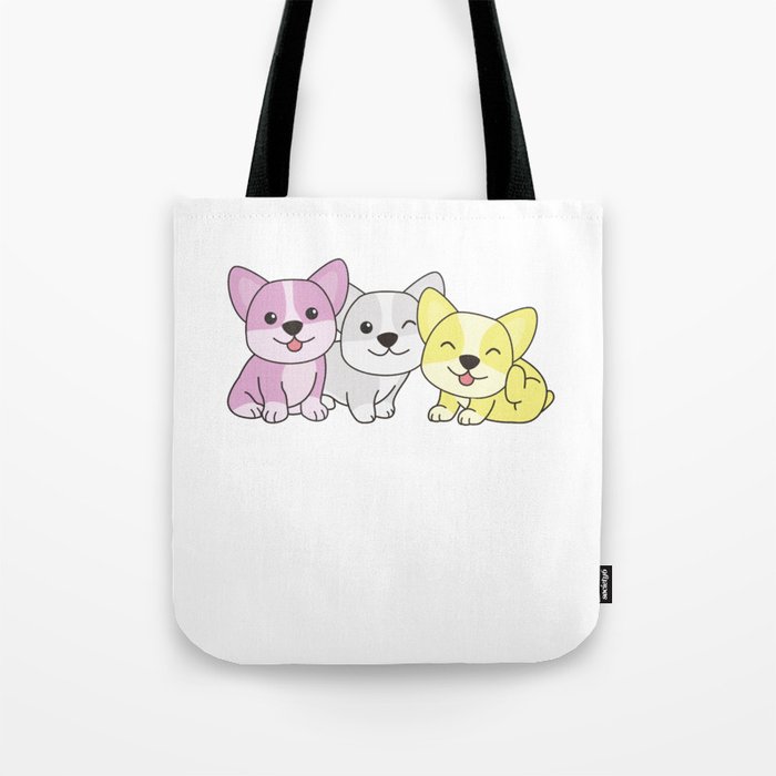 Twink Flag Corgi Pride Lgbtq Cute Dogs Tote Bag