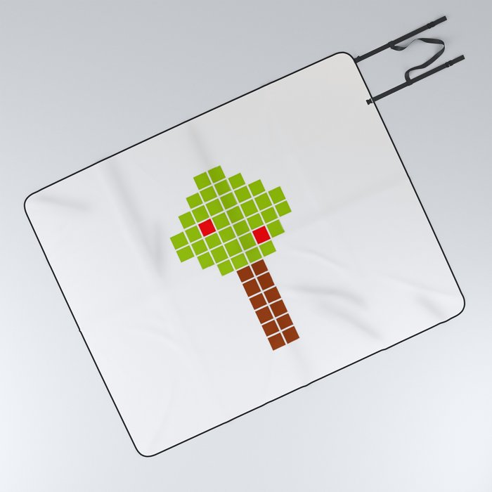 Tree in pixel art 1 Picnic Blanket