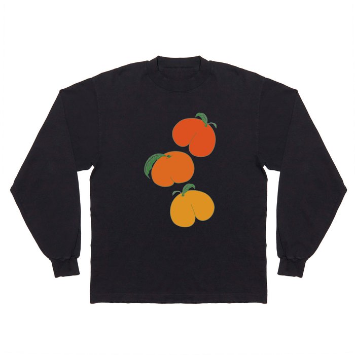 Orange Peaches Butts Long Sleeve T Shirt
