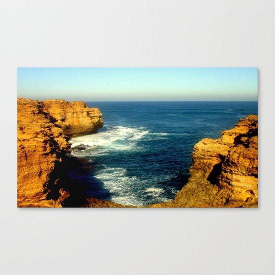 As the sunsets over the Limestone Cliffs Canvas Print
