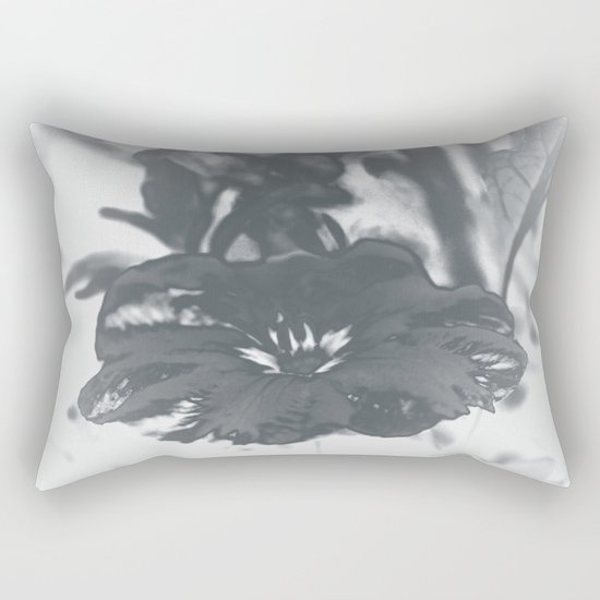 Bloom in Platinum Tone Rectangular Pillow