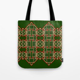 Weave on green background-2 Tote Bag
