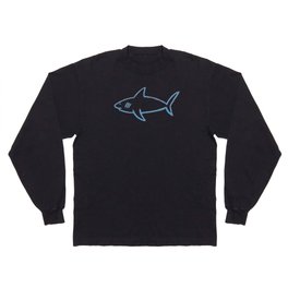 Painted Shark Outline Long Sleeve T-shirt