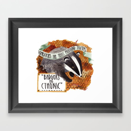Badgers Framed Art Print