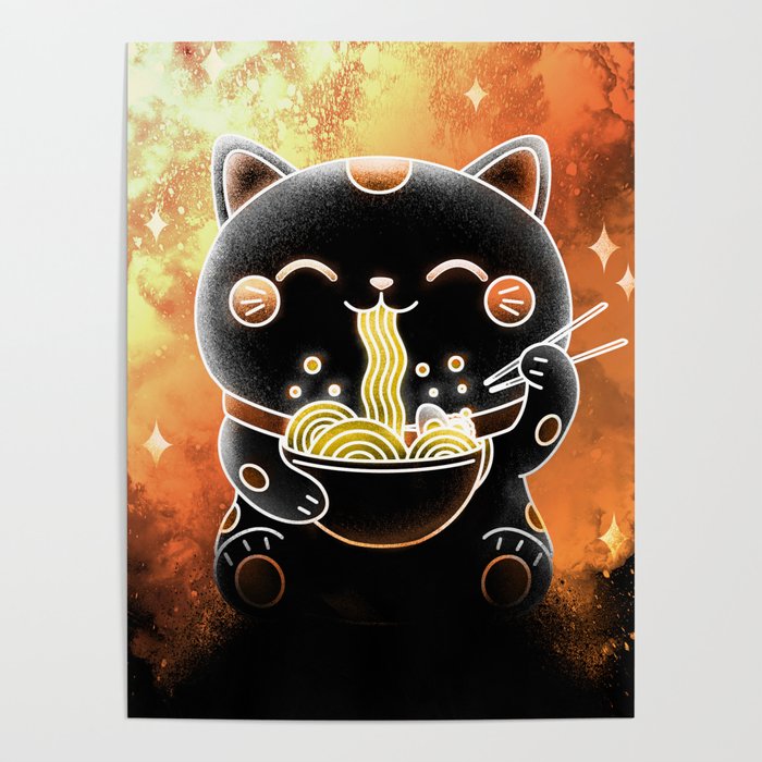 Soul of the Ramen Cat Poster