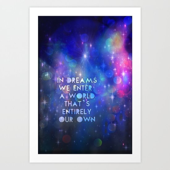 In dreams Art Print