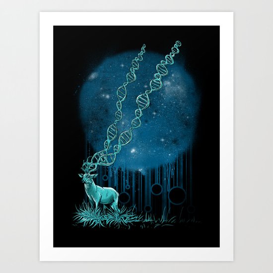 DNA Deer Art Print