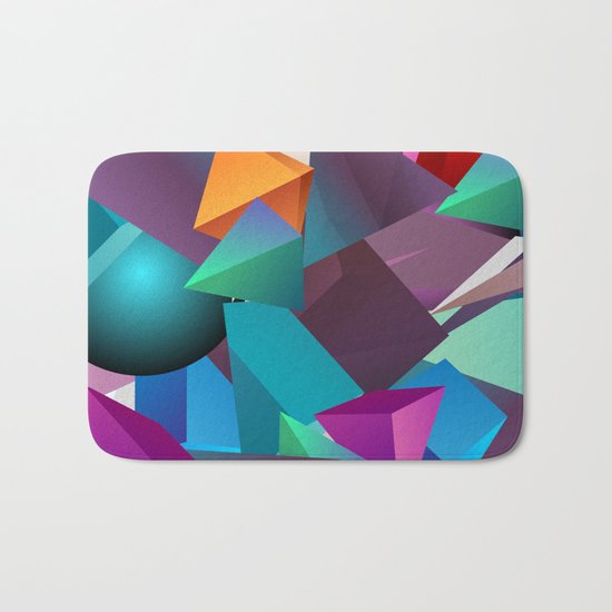 3D Geometric Bath Mat
