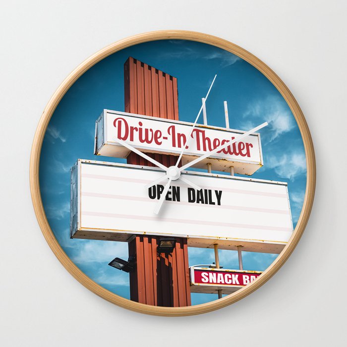 Drive-in Theater Wall Clock