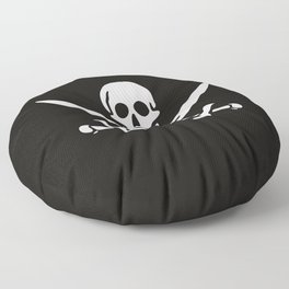 Classic Pirate skull with two swords Floor Pillow