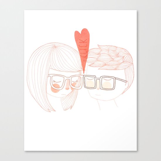 Nerd Kiss Canvas Print