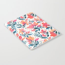Flourishing Florals – Pink & Teal Notebook