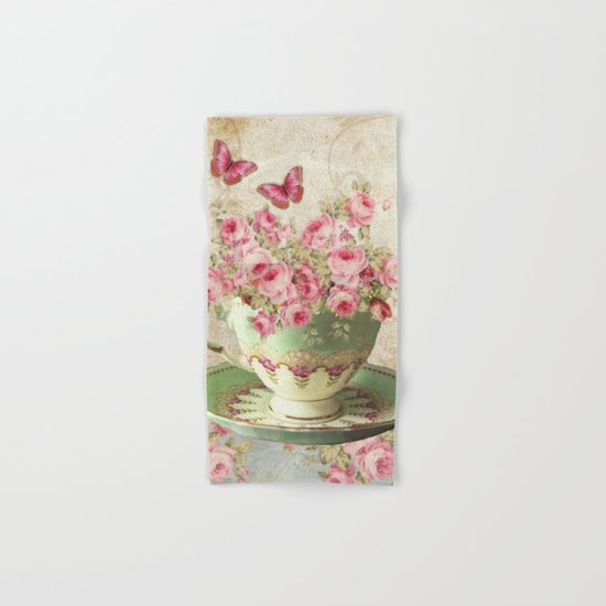 Tea Flowers #4 Hand & Bath Towel