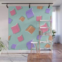 Book Vector Seamless Pattern Wall Mural