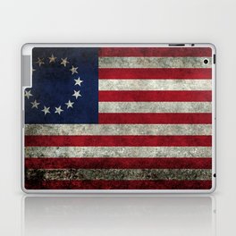 Betsy Ross flag, distressed grungy Laptop Skin