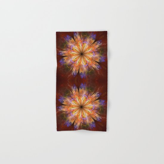 Artistic fantasy flower in summer colors Hand & Bath Towel