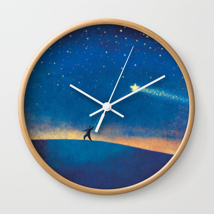 Stars Kite Wall Clock