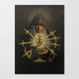 Our Lady of Sorrows Mater Dolorosa Mary Painting Canvas Print
