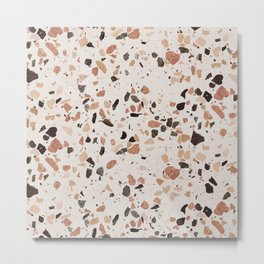 clay Metal Print | Painting, World, Speckled, Neutral, Polkadots, Sand, Dots, Watercolor, Clay, Pattern 