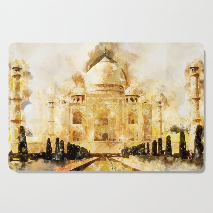 Taj Mahal Painting Cutting Board By Creativeaxle Society6