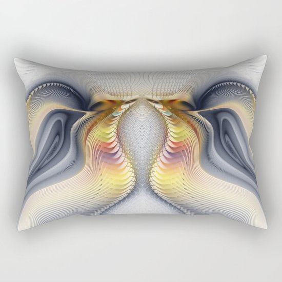 Fractal Waves Rectangular Pillow